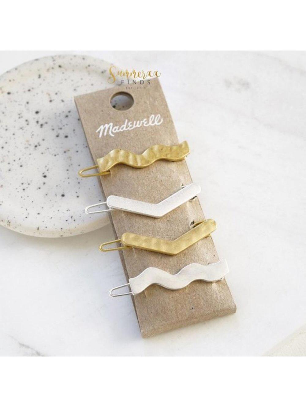 Madewell Four Pack Mini Shape Hair Clips - Picture 3 of 4